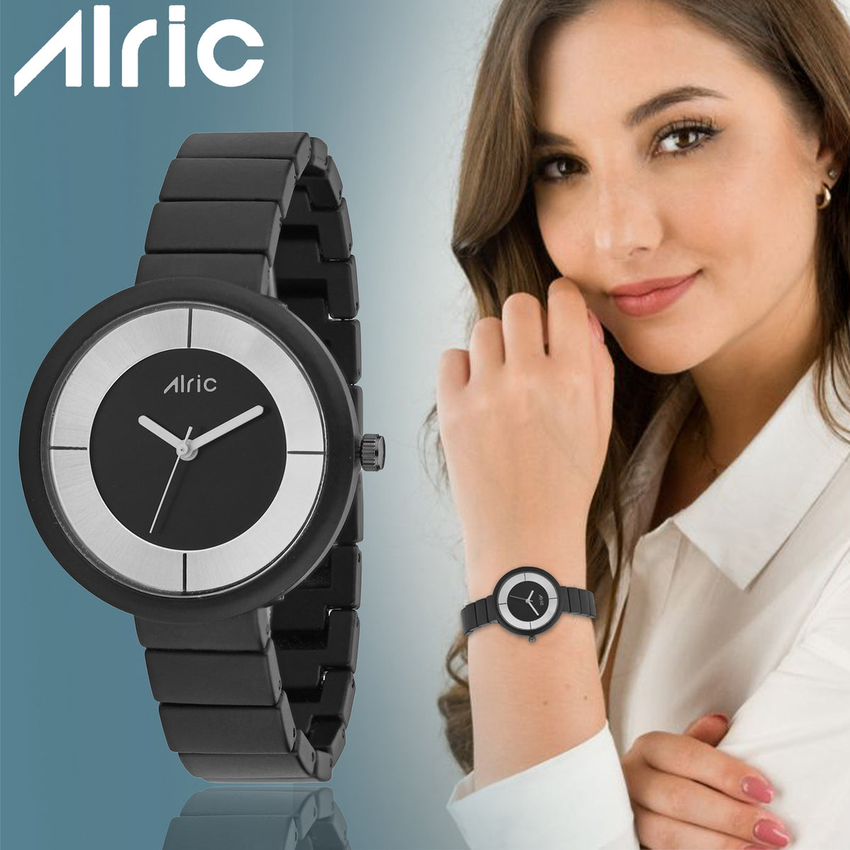 Elly Black Round Quartz Analog Wrist Watch For Girls (30 Mm Dial)
