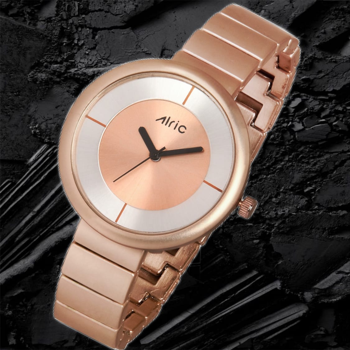 Elly Rose Gold Round Quartz Analog Wrist Watch For Girls (30 Mm Dial)