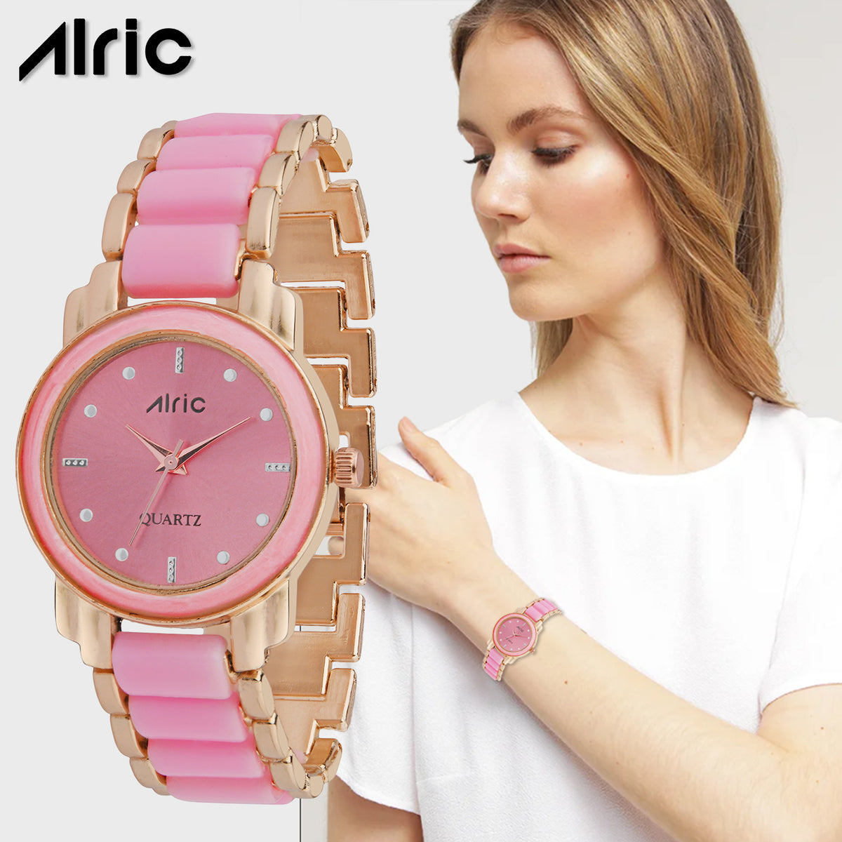 Swanky Pink Round Quartz Analog Wrist Watch For Girls (30 mm Dial)