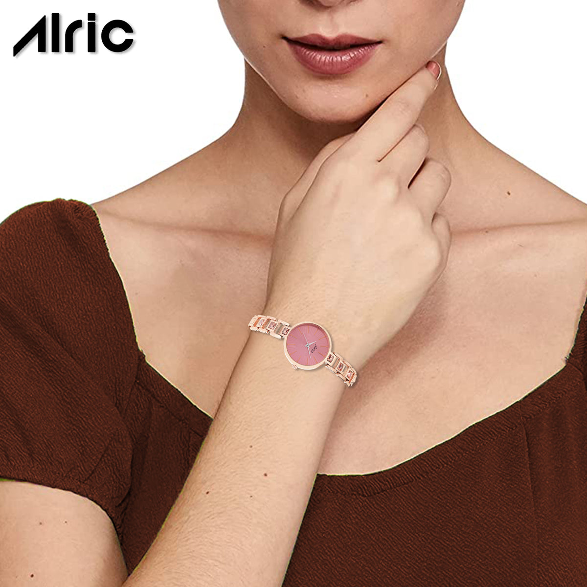 Grace Rose Gold and Pink Quartz Analog Wrist Watch For Girls