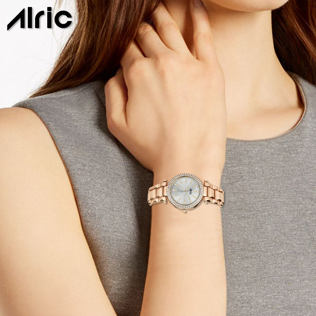 Gem Gold Watch For Girls (30 Mm Dial)