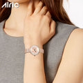 Elly Rose Gold Round Quartz Analog Wrist Watch For Girls (30 Mm Dial)