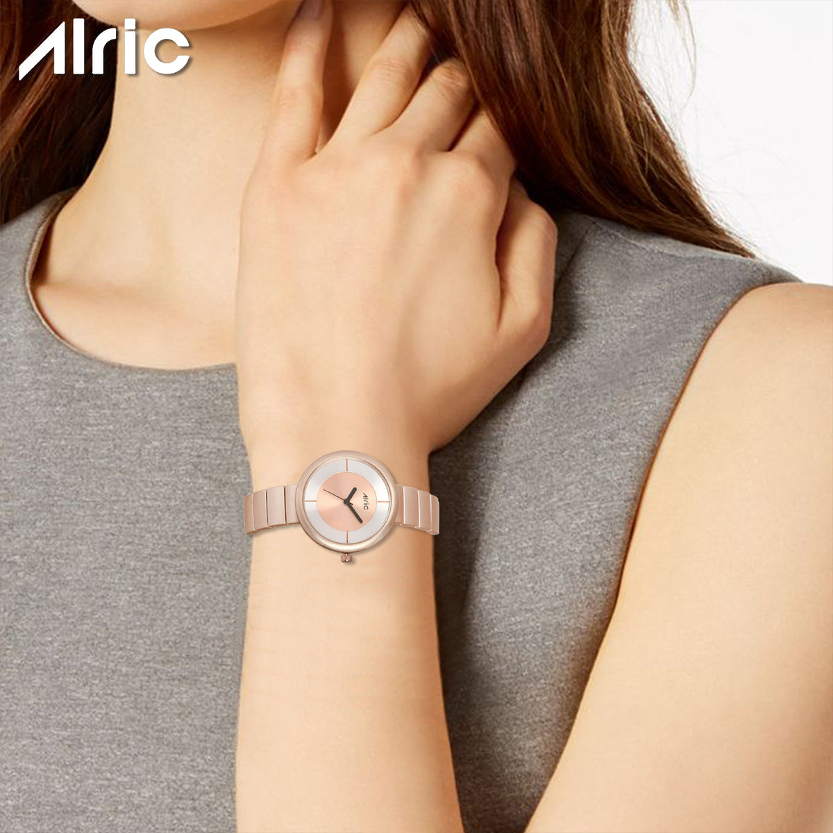 Elly Rose Gold Round Quartz Analog Wrist Watch For Girls (30 Mm Dial)