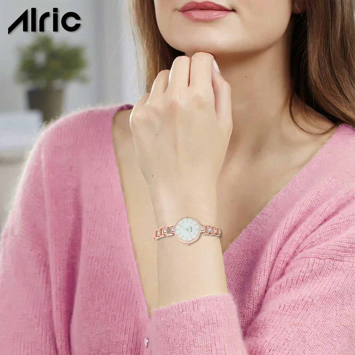 Grace Rose Gold and White Quartz Analog Wrist Watch For Girls