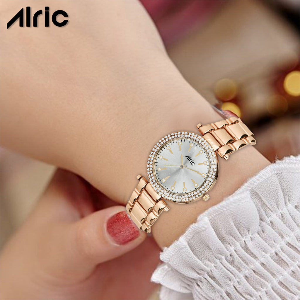 Gem Gold Watch For Girls (30 Mm Dial)