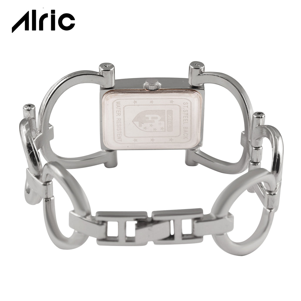 Quad Silver Watch For Girls (30 Mm Dial)