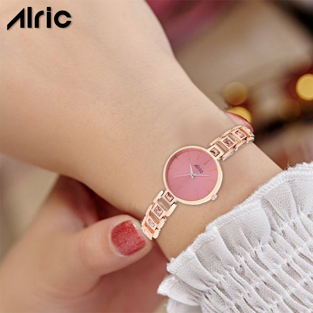 Grace Rose Gold and Pink Quartz Analog Wrist Watch For Girls