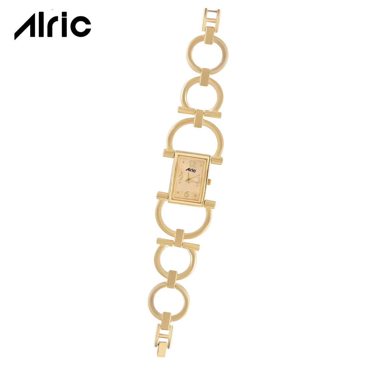 Quad Gold Watch For Girls (30 Mm Dial)