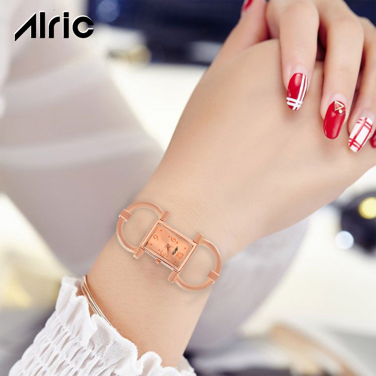 Quad Rose Gold Watch For Girls (30 Mm Dial)
