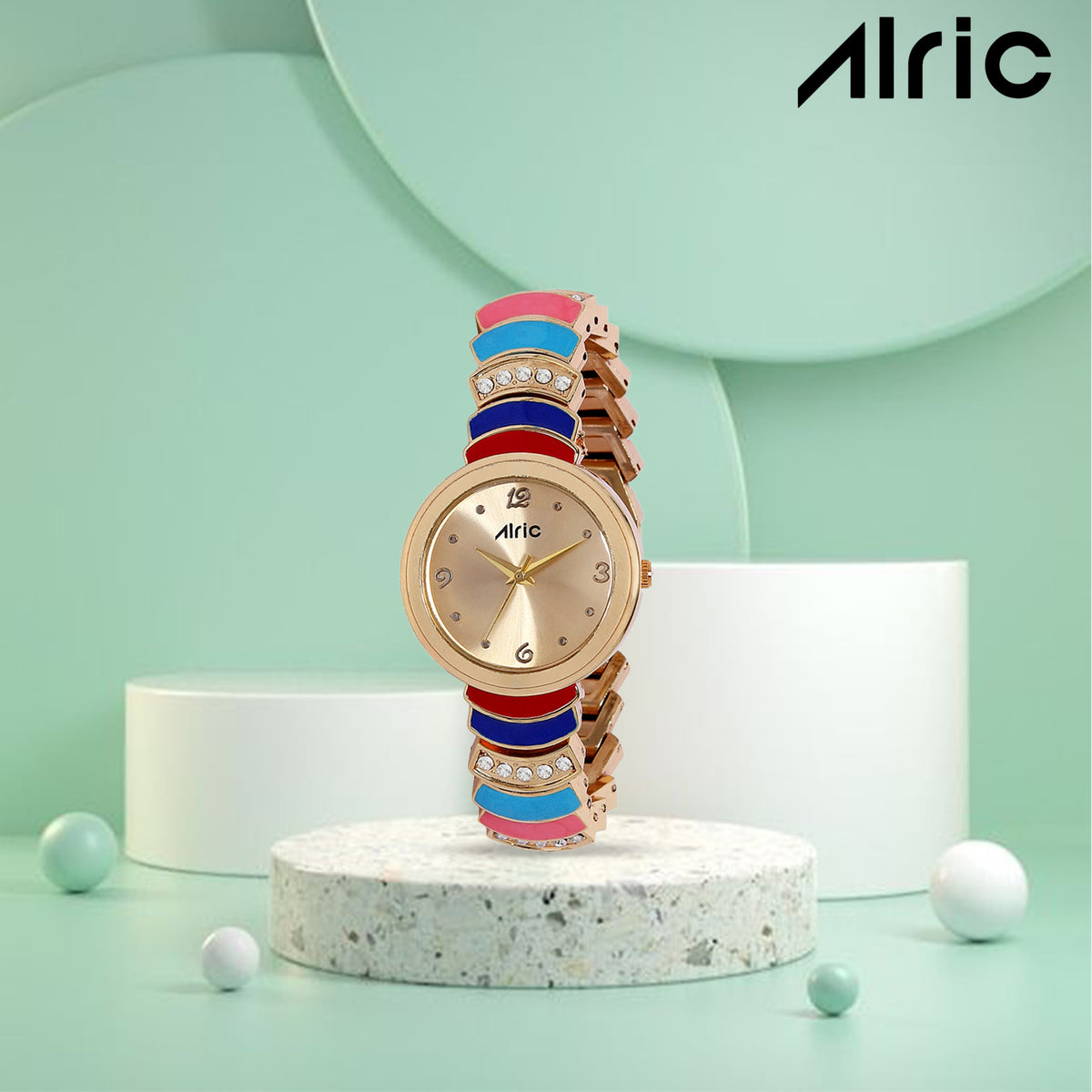 Nova Multi-Color Quartz Analog Wrist Watch For Girls (30 Mm Dial)