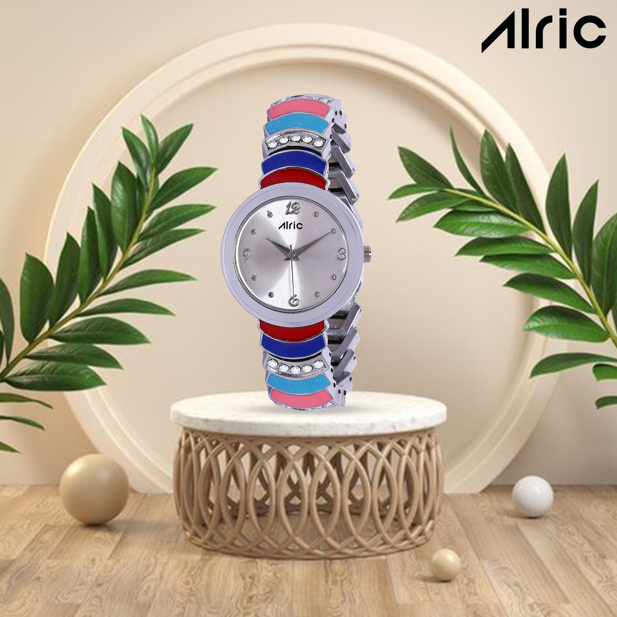 Nova Silver Quartz Analog Wrist Watch For Girls (30 Mm Dial)