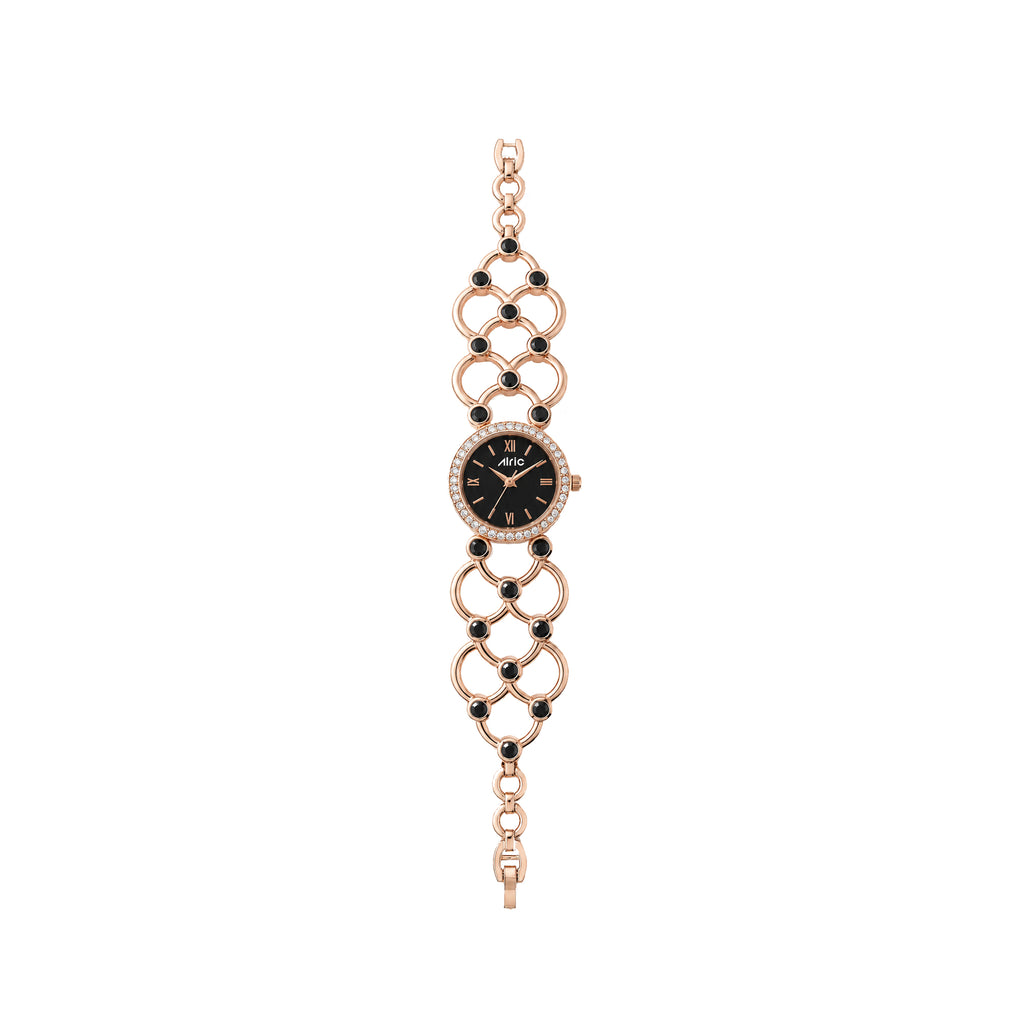 Bloom Black Alric - For Women Engravable Silver wristwatch for ladies