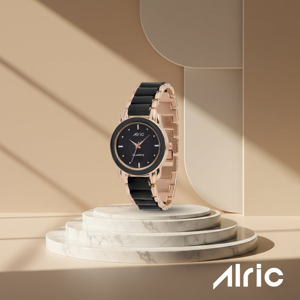Swanky Ladies Watch For Girls Latest Rose Gold & Black Watch For Women Ladies Analog Watch - For Girls Swanky