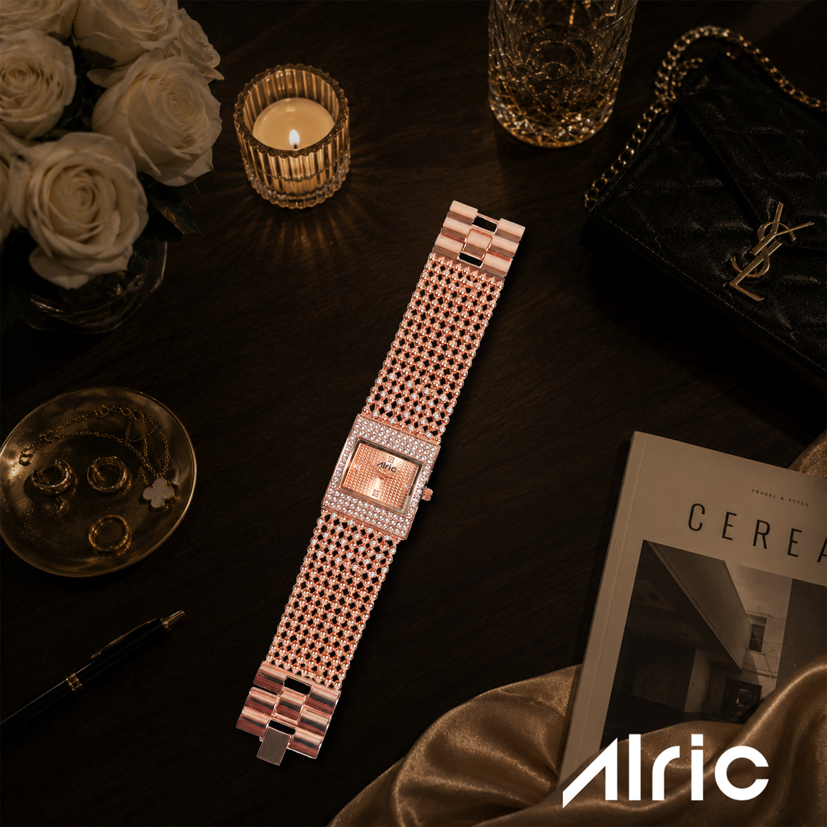 Empress Rose gold Quartz Analog Wrist Watch For Girls (30 Mm Dial)