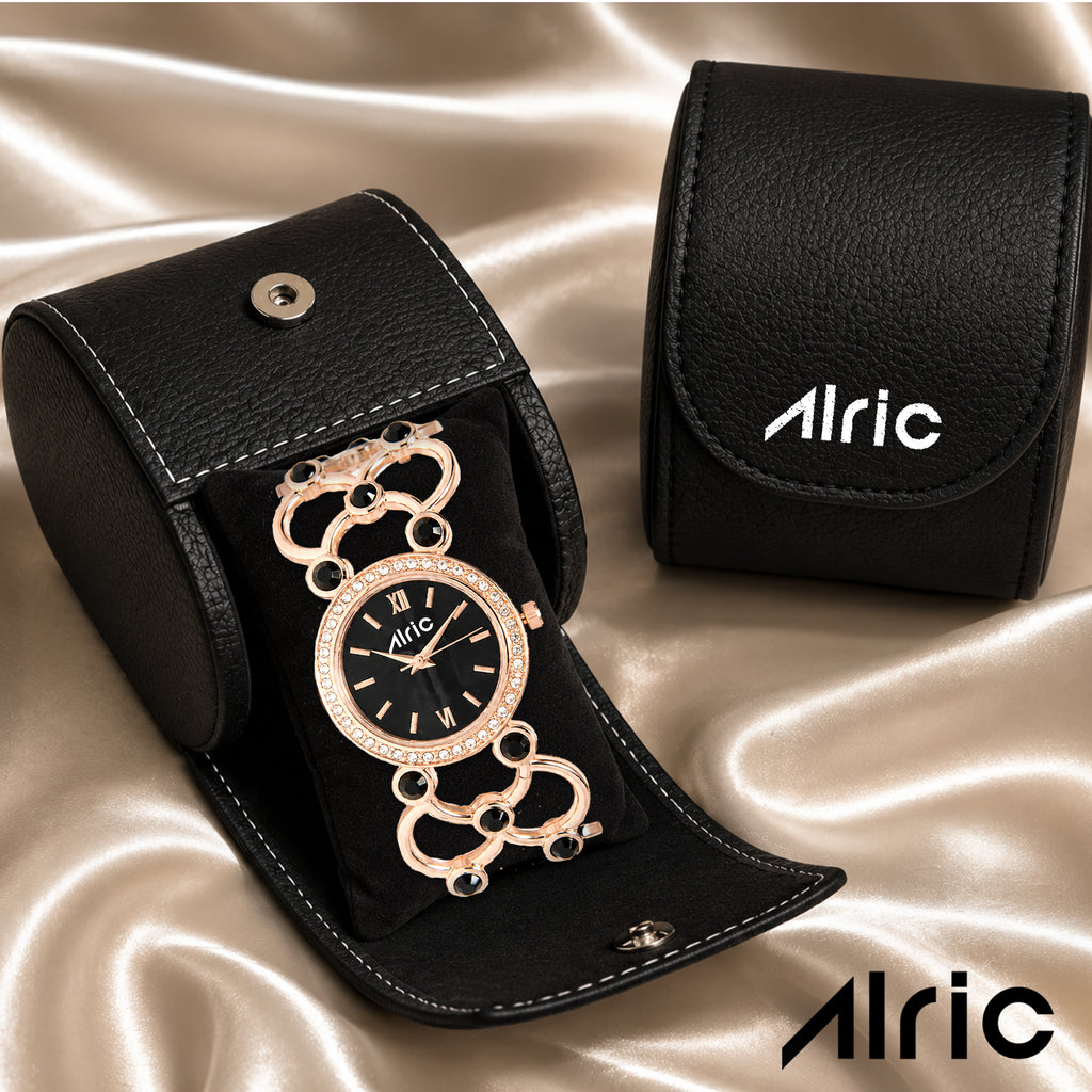 Bloom Black Alric - For Women Engravable Silver wristwatch for ladies