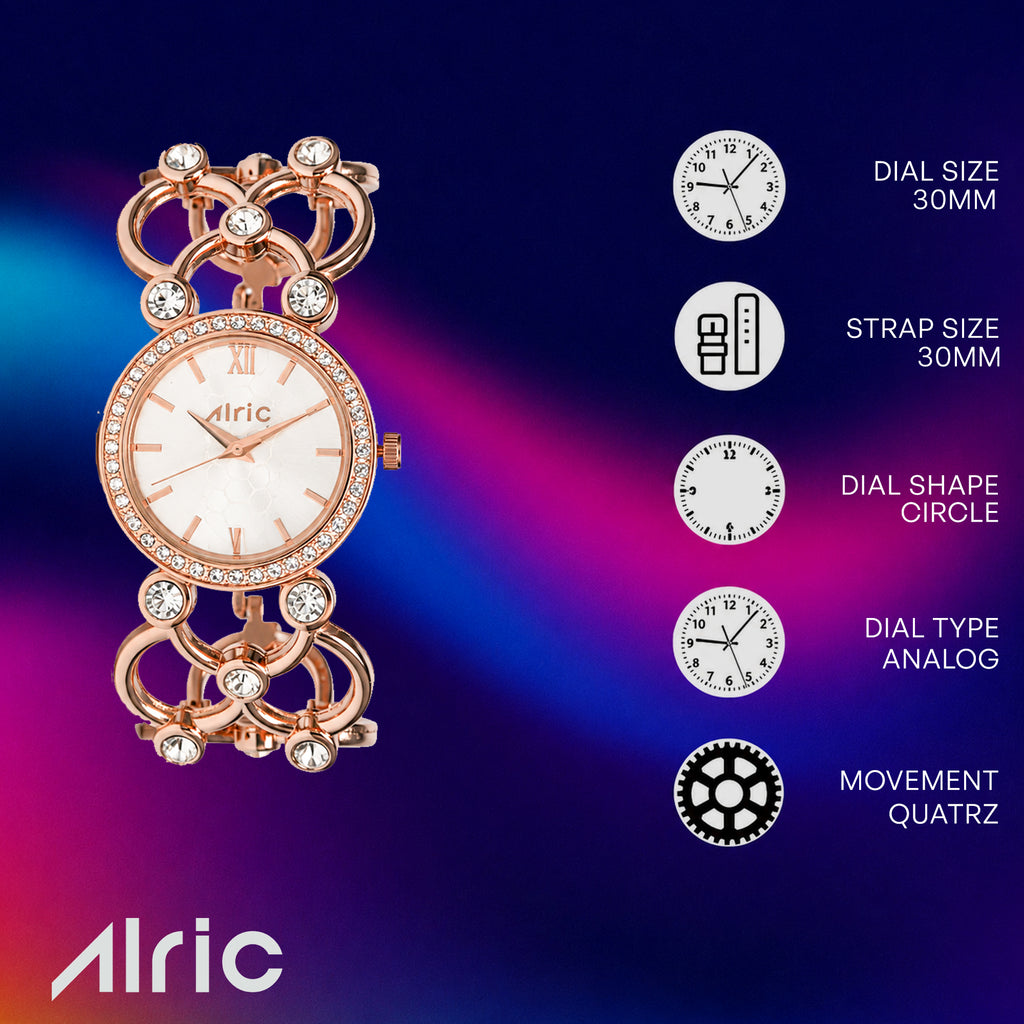 Bloom White Alric - For Women Engravable Silver wristwatch for ladies