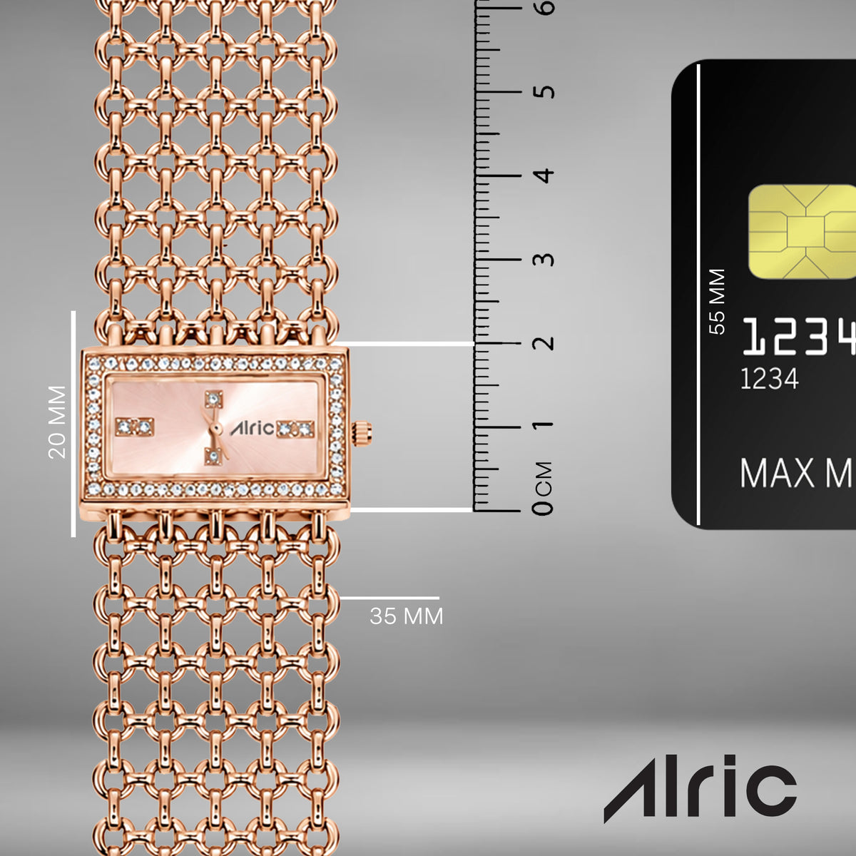 Luxe Rose Gold Analog Quartz with Jewels | Elegant Watch for Women