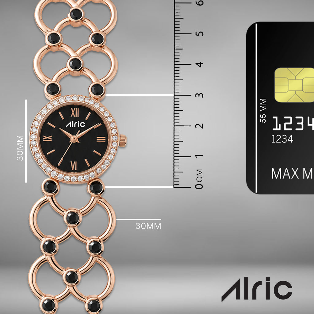 Bloom Black Alric - For Women Engravable Silver wristwatch for ladies