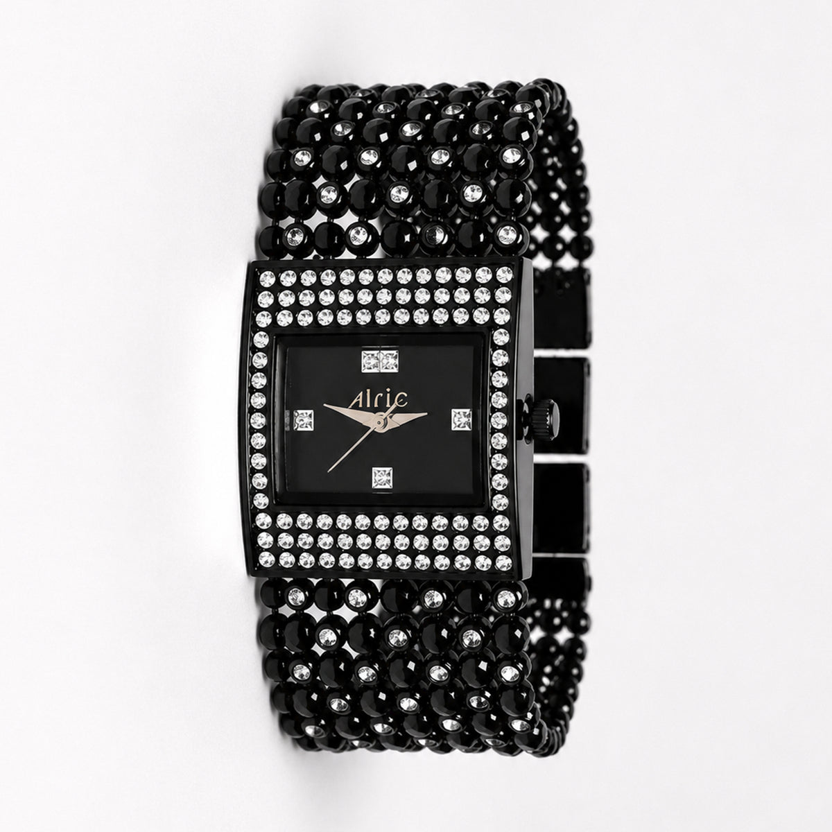 Empress Black Quartz Analog Wrist Watch For Girls (30 Mm Dial)