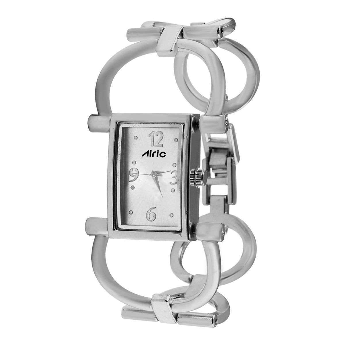 Quad Silver Watch For Girls (30 Mm Dial)