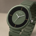 Elly Military Green Round Quartz Analog Wrist Watch For Girls (30 Mm Dial)