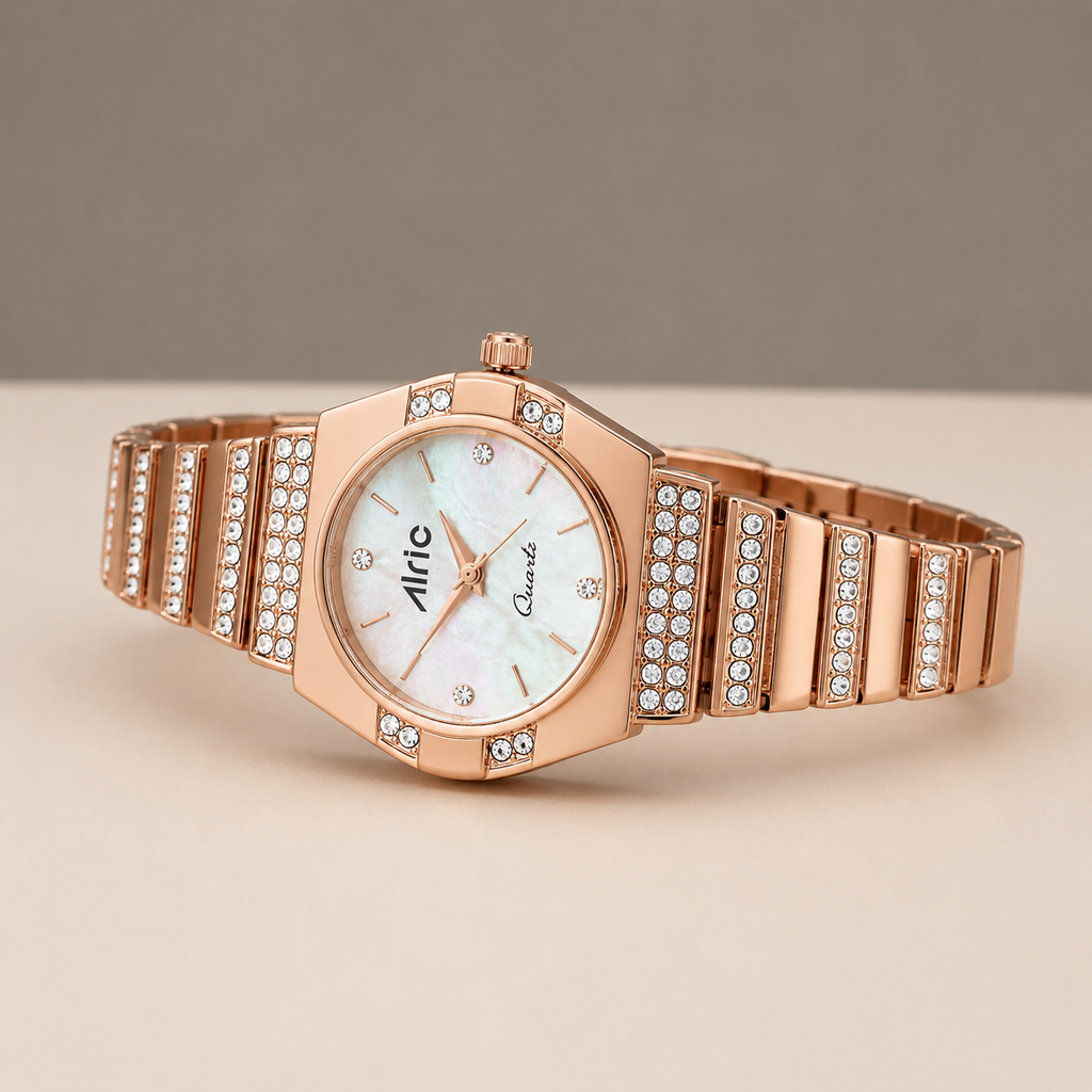 Opaline Rose gold  Quartz Analog Wrist Watch For Girls