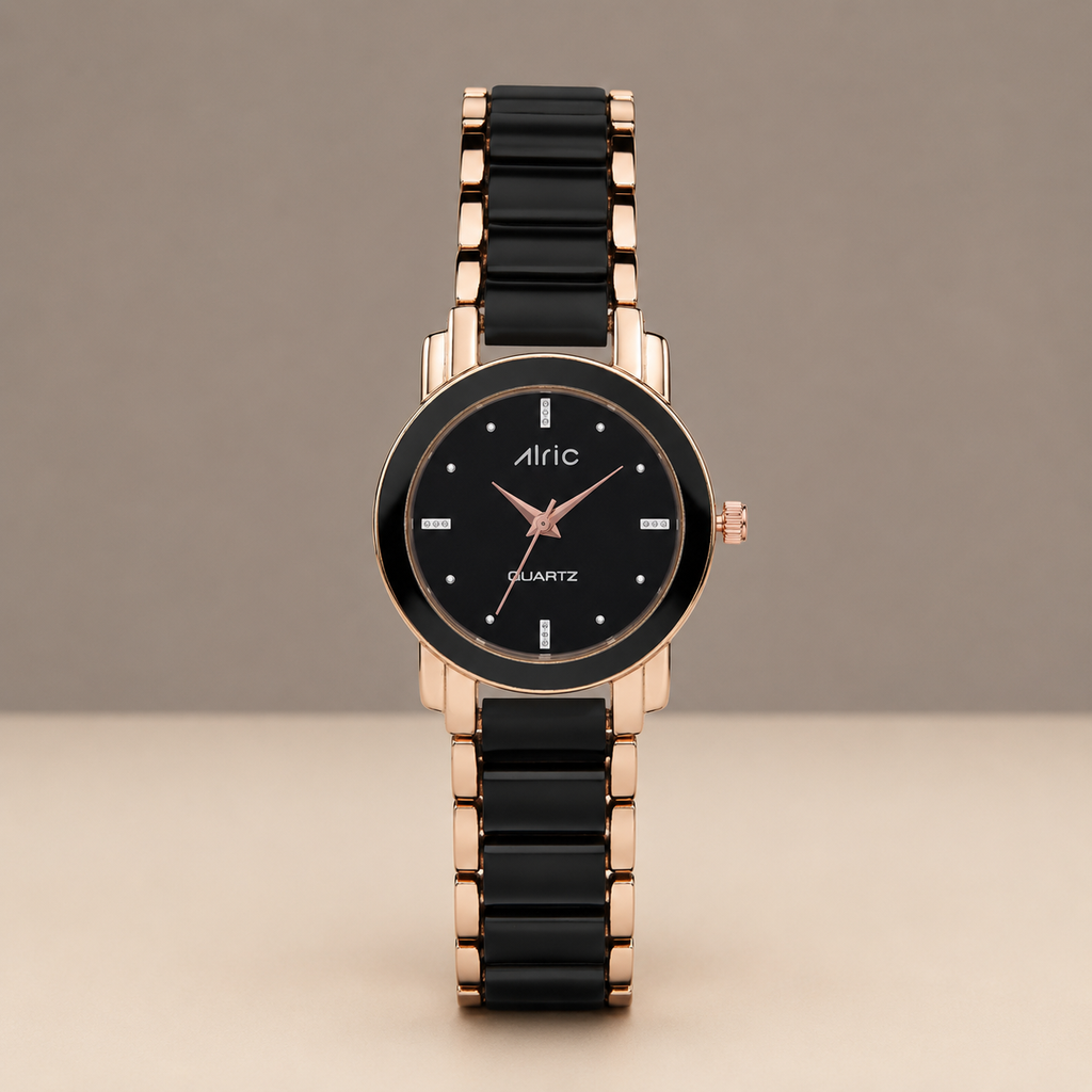 Swanky Ladies Watch For Girls Latest Rose Gold & Black Watch For Women Ladies Analog Watch - For Girls Swanky