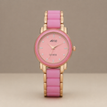 Swanky Pink Round Quartz Analog Wrist Watch For Girls (30 mm Dial)