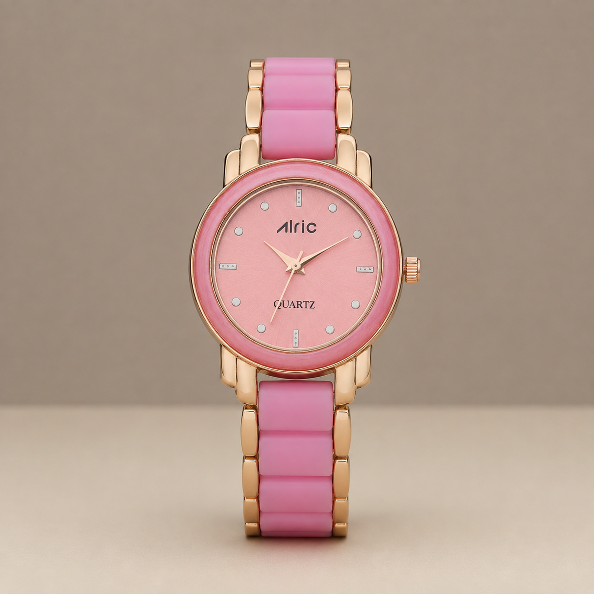 Swanky Pink Round Quartz Analog Wrist Watch For Girls (30 mm Dial)