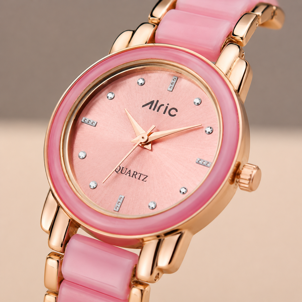 Swanky Pink Round Quartz Analog Wrist Watch For Girls (30 mm Dial)