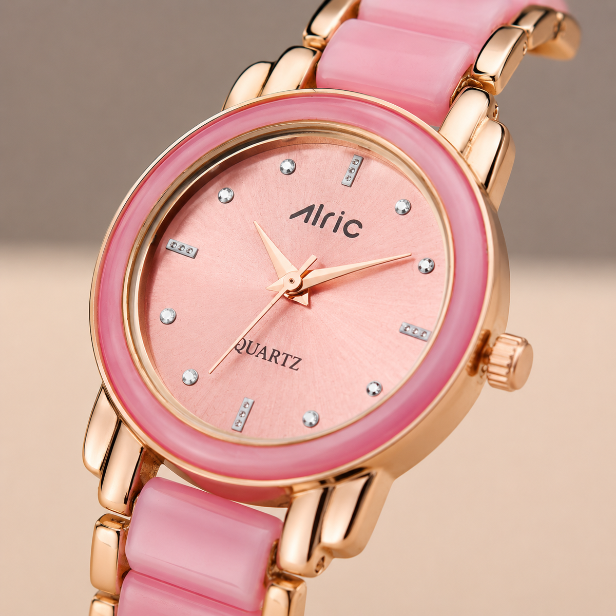 Swanky Pink Round Quartz Analog Wrist Watch For Girls (30 mm Dial)