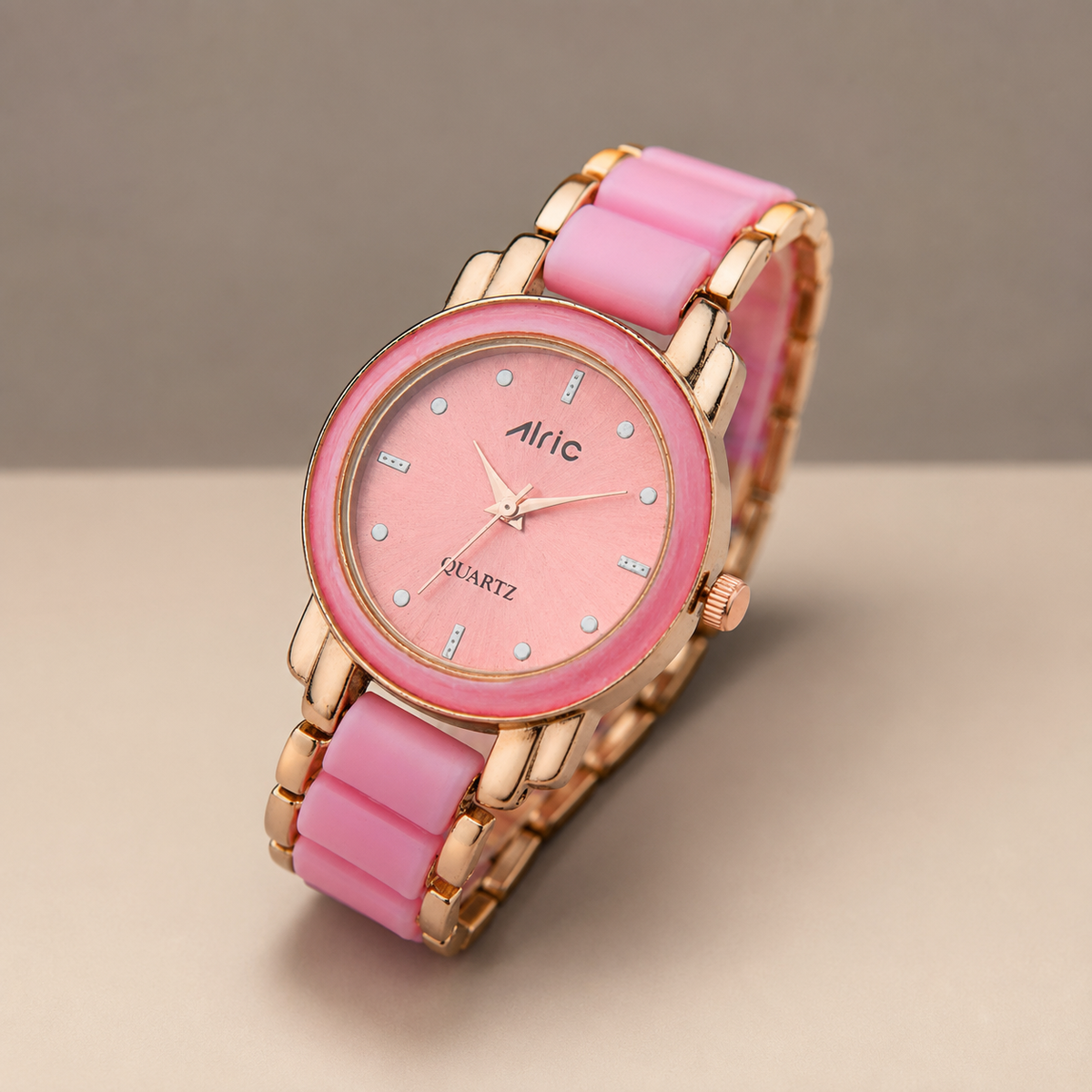 Swanky Pink Round Quartz Analog Wrist Watch For Girls (30 mm Dial)