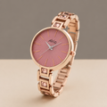 Grace Rose Gold and Pink Quartz Analog Wrist Watch For Girls