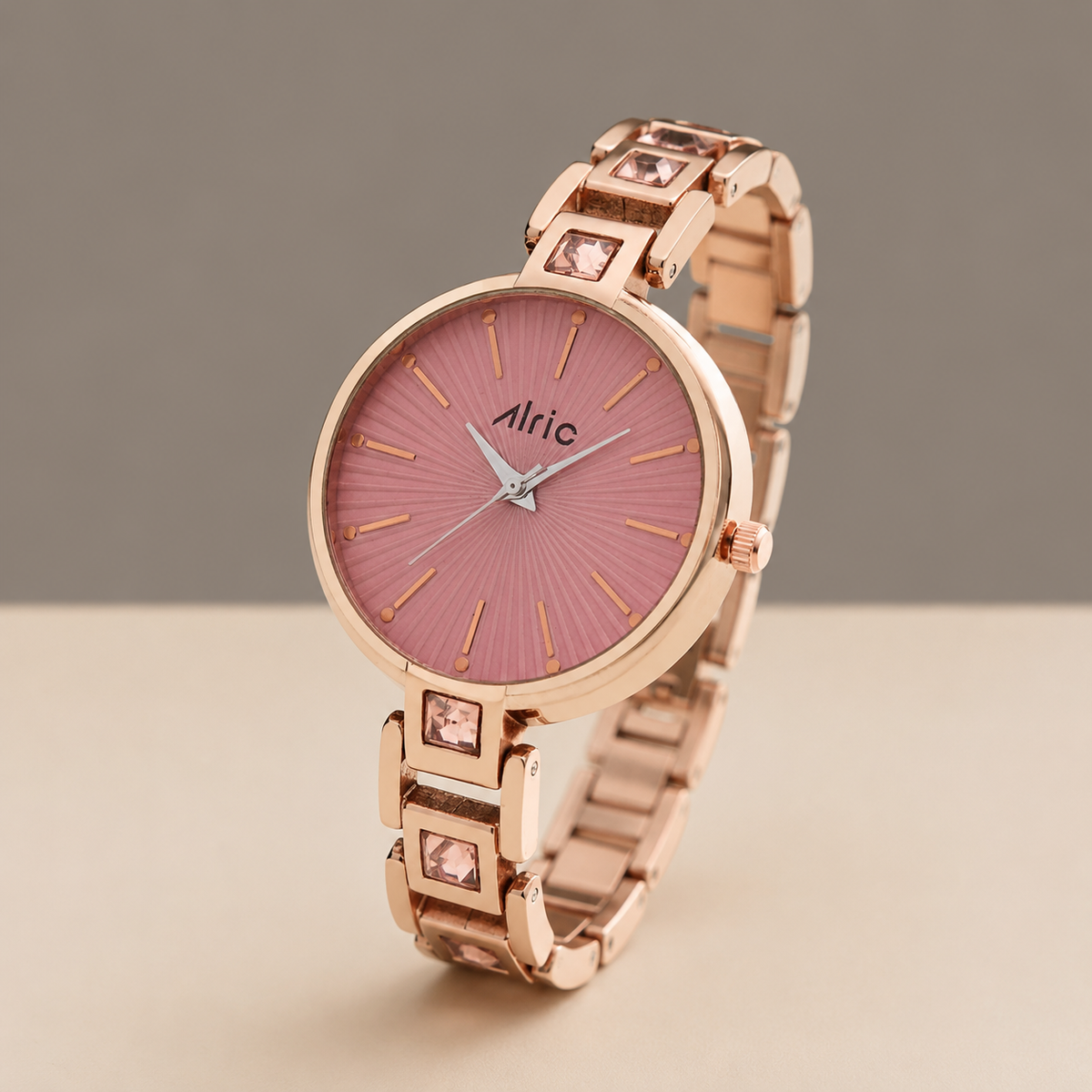 Grace Rose Gold and Pink Quartz Analog Wrist Watch For Girls