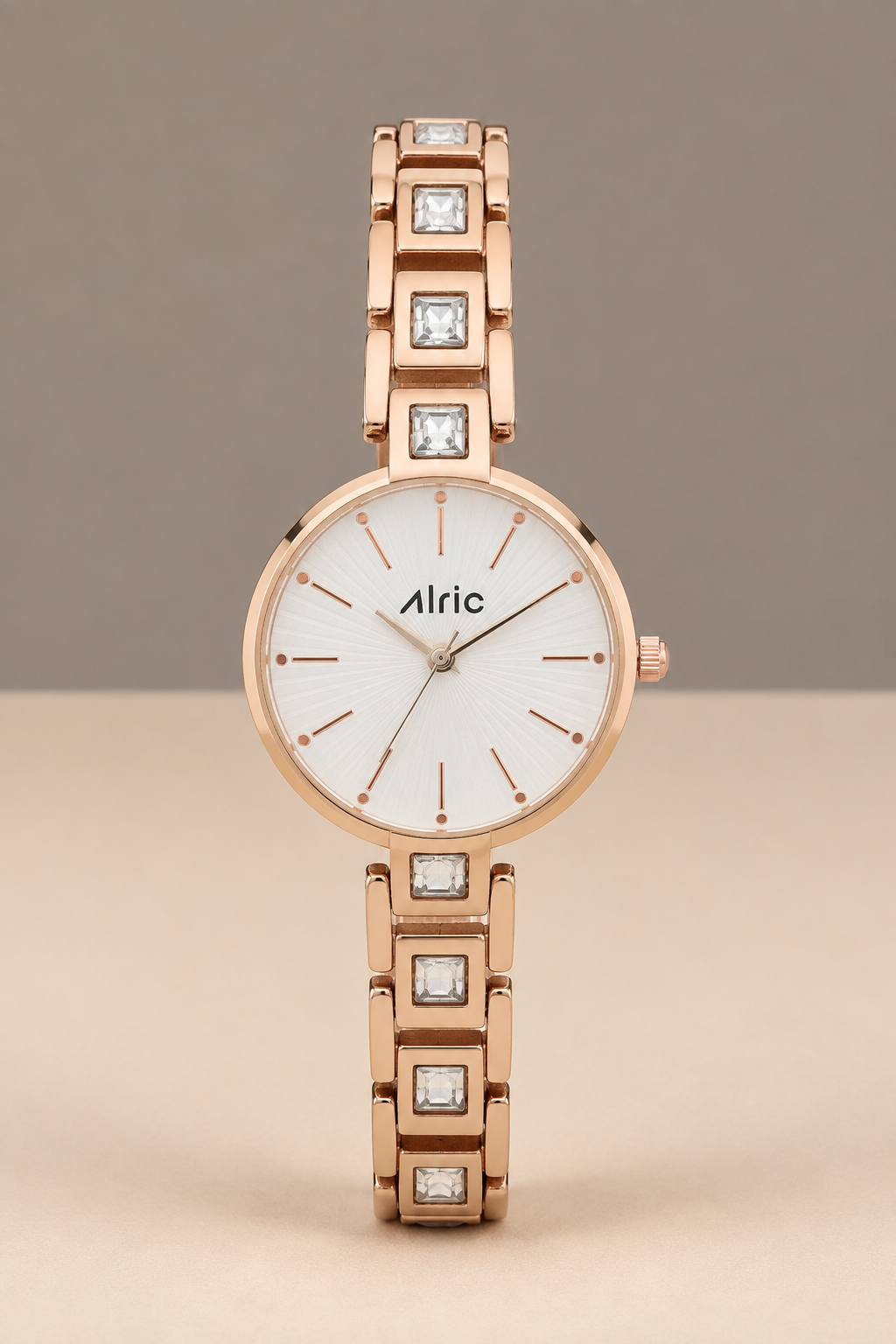 Grace Rose Gold and White Quartz Analog Wrist Watch For Girls