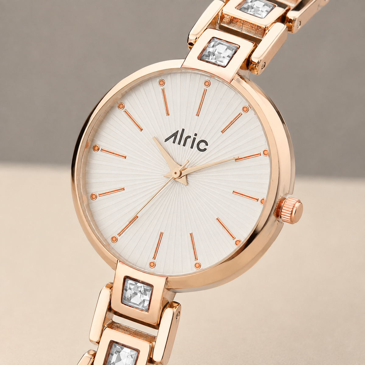 Grace Rose Gold and White Quartz Analog Wrist Watch For Girls
