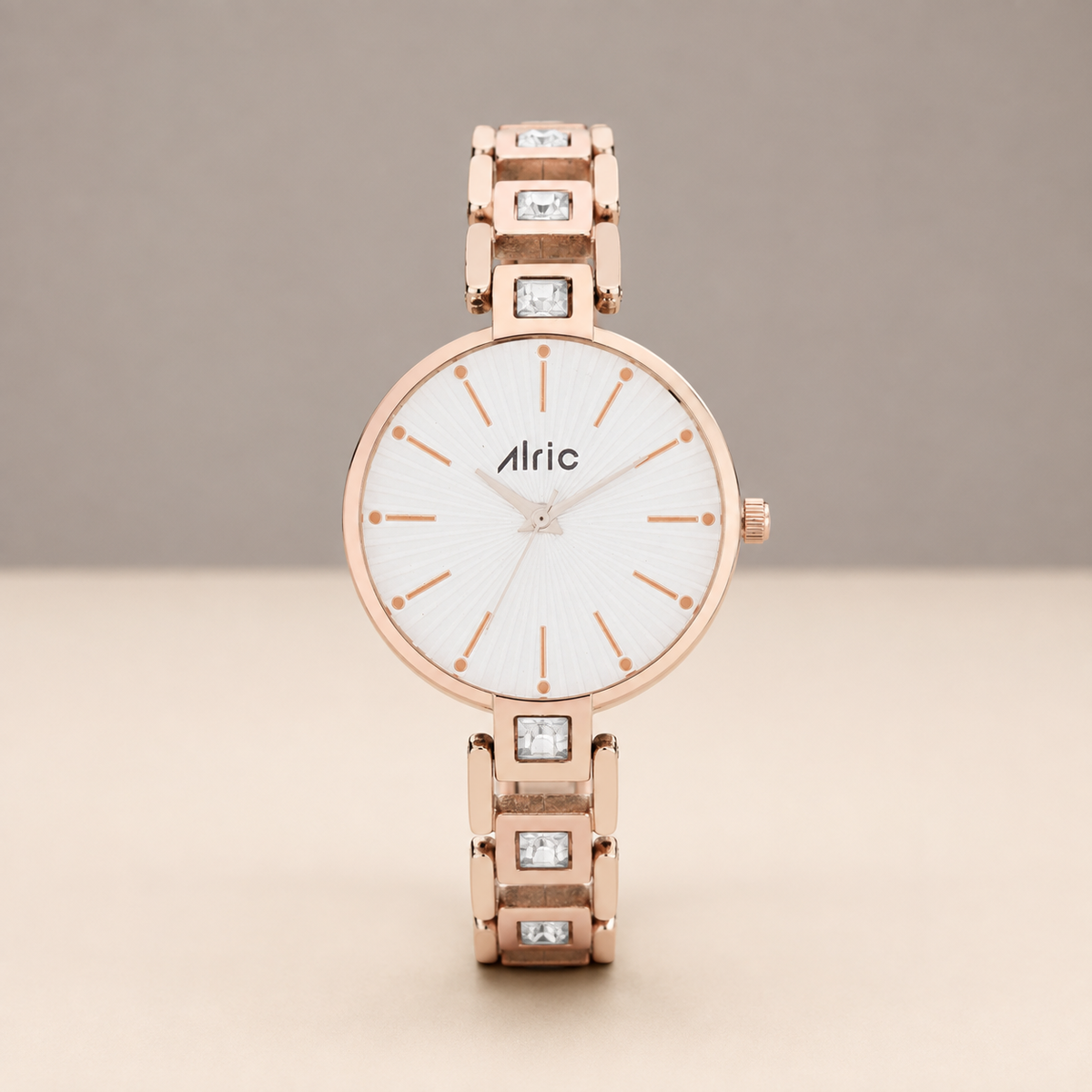 Grace Rose Gold and White Quartz Analog Wrist Watch For Girls