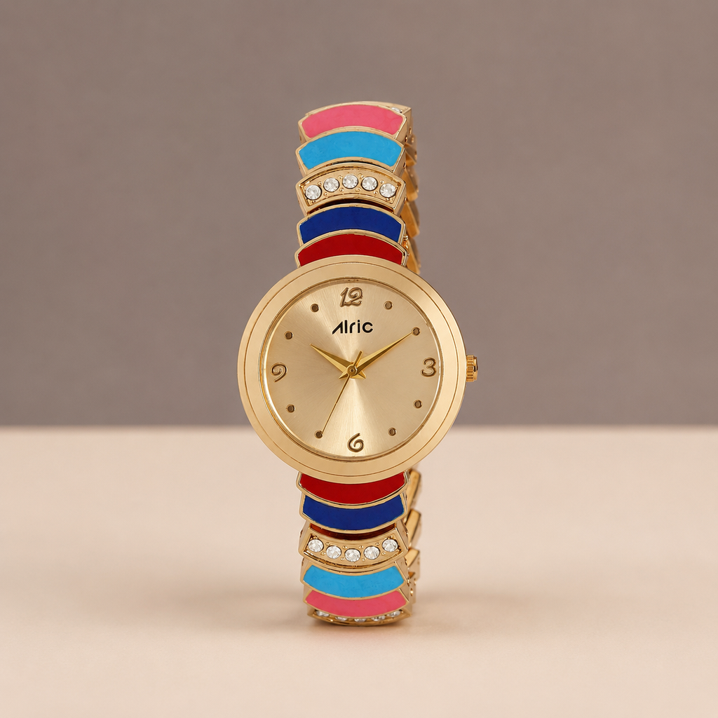 Nova Multi-Color Quartz Analog Wrist Watch For Girls (30 Mm Dial)