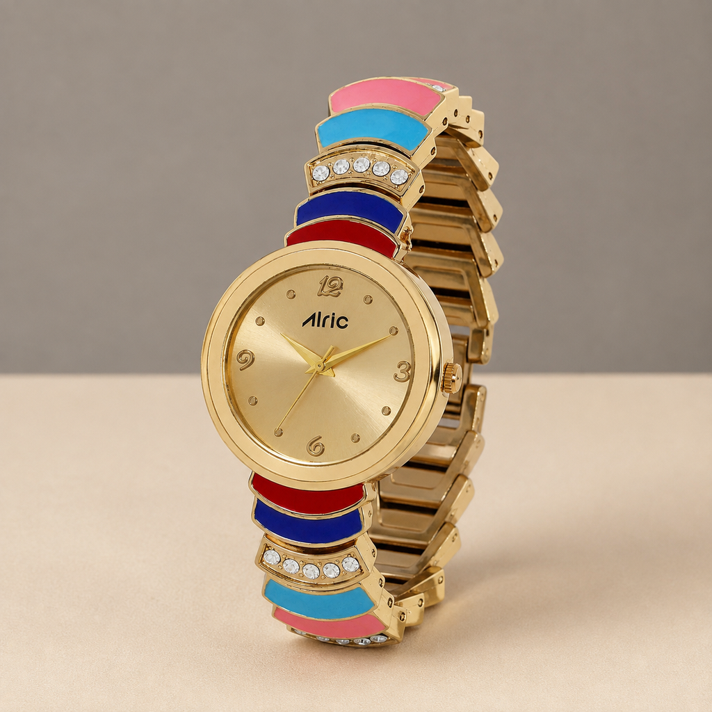 Nova Multi-Color Quartz Analog Wrist Watch For Girls (30 Mm Dial)