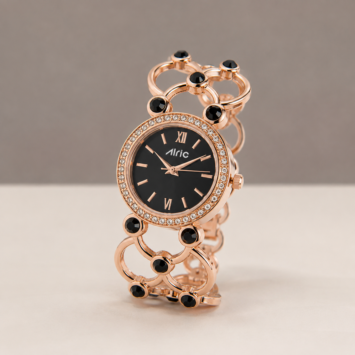 Bloom Black Alric - For Women Engravable Silver wristwatch for ladies