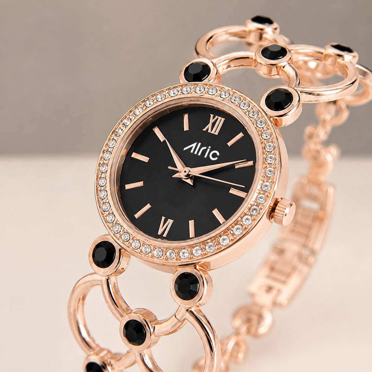 Bloom Black Alric - For Women Engravable Silver wristwatch for ladies