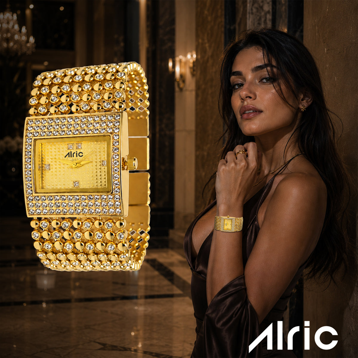 Empress gold Quartz Analog Wrist Watch For Girls (30 Mm Dial)