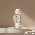 Ellip Rose Gold & White Quartz Analog Wrist Watch For Girls (13.6 Mm Dial)
