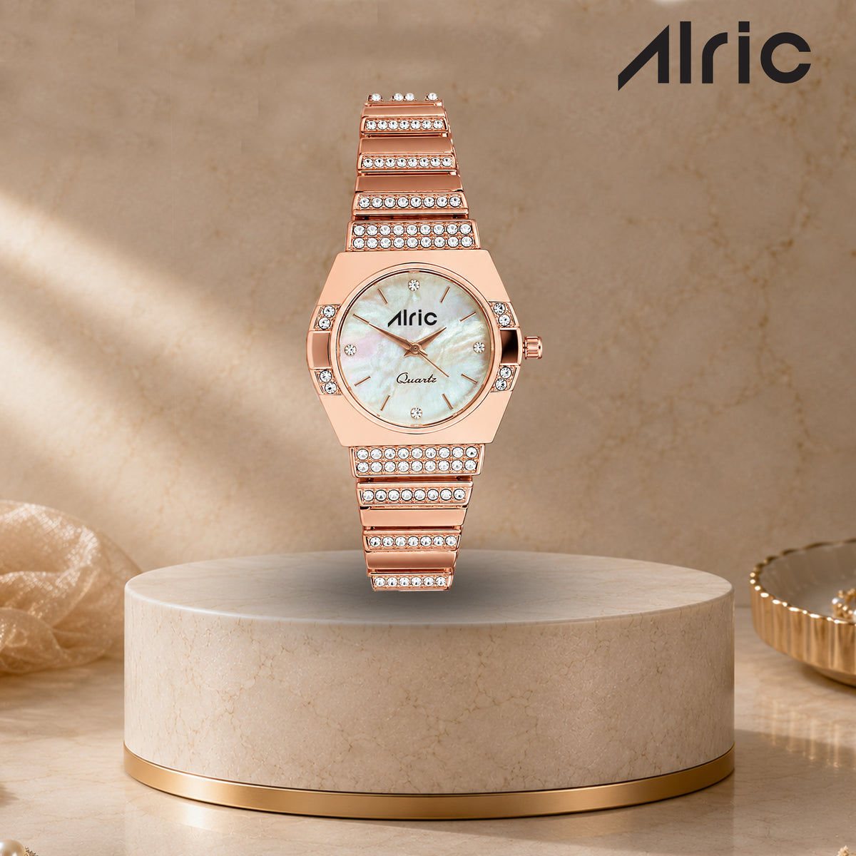 Opaline Rose gold  Quartz Analog Wrist Watch For Girls