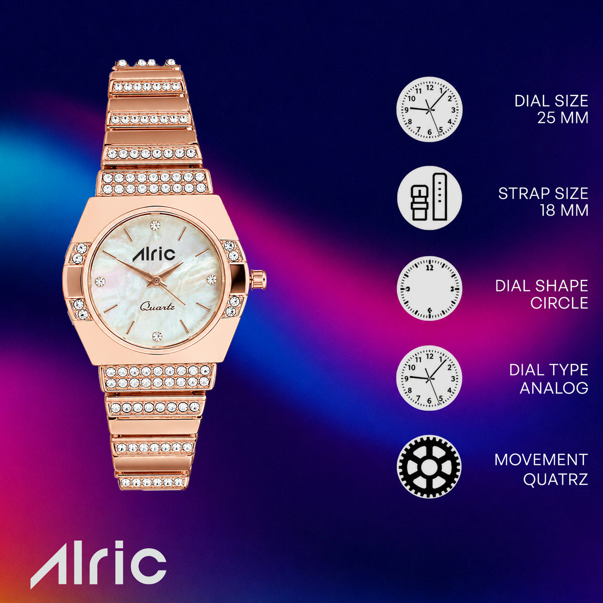 Opaline Rose gold  Quartz Analog Wrist Watch For Girls