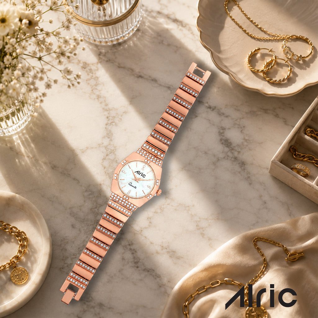 Opaline Rose gold  Quartz Analog Wrist Watch For Girls